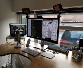 Minimalist work environment representing productivity as intelligent efficiency, where focus, energy management, and strategic work replace busyness.