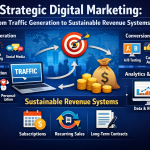 Digital marketing system from traffic to sustainable revenue.
