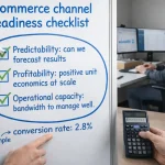 add new ecommerce channel readiness framework showing three tests before diversification