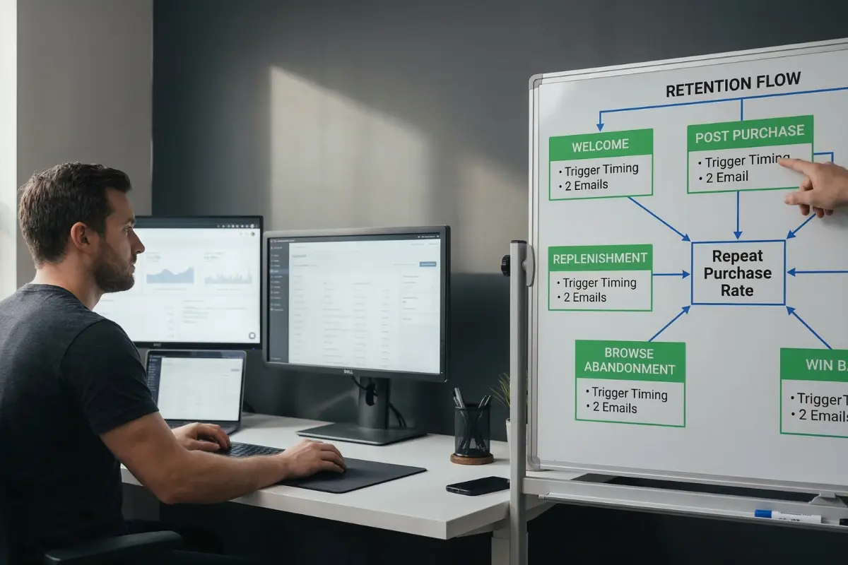 ecommerce retention systems five core email sms flows driving repeat purchase and customer lifetime value