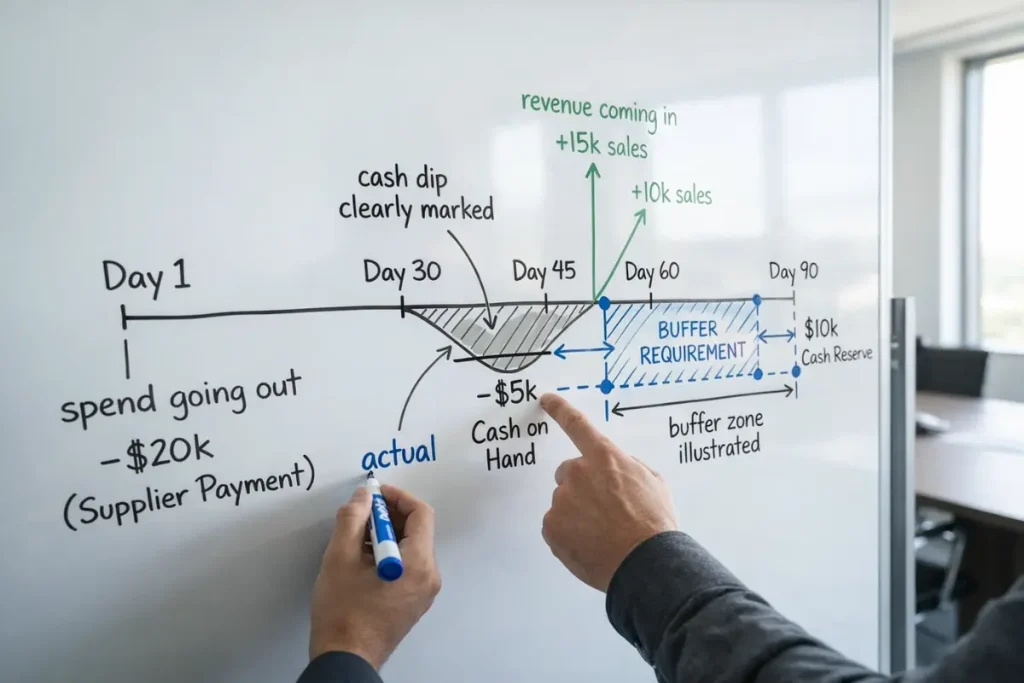 ecommerce scale readiness checklist showing cash flow inventory operations tracking and customer experience preparedness